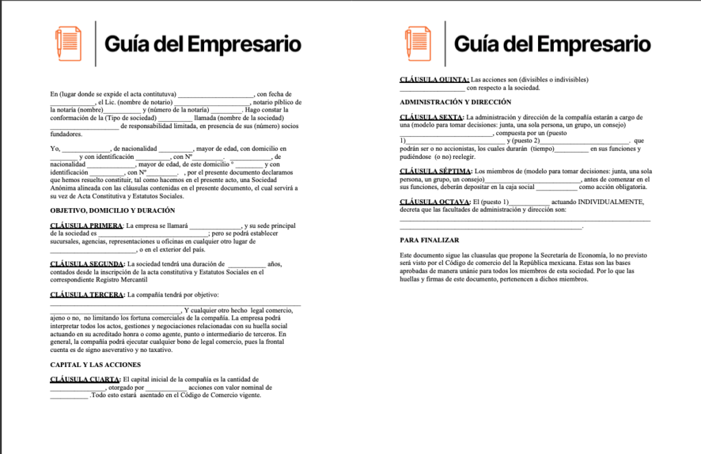 Acta Constitutiva De Una Empresa Como Se Hace guiadelempresario.com