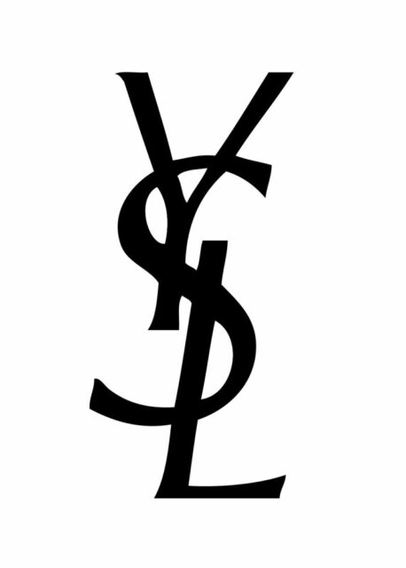 Yves Saint Lauren logo ejemplo monograma