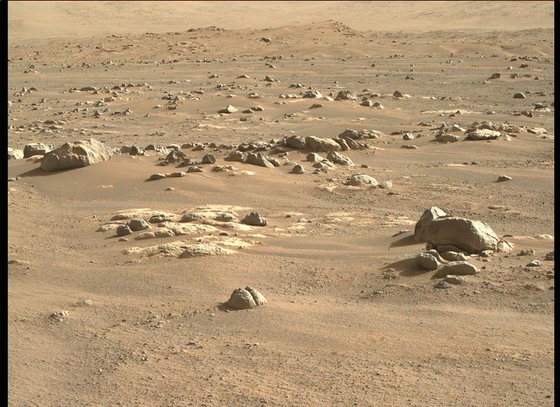 Imagen de Marte desde el Perseverance, fuente: NASA.