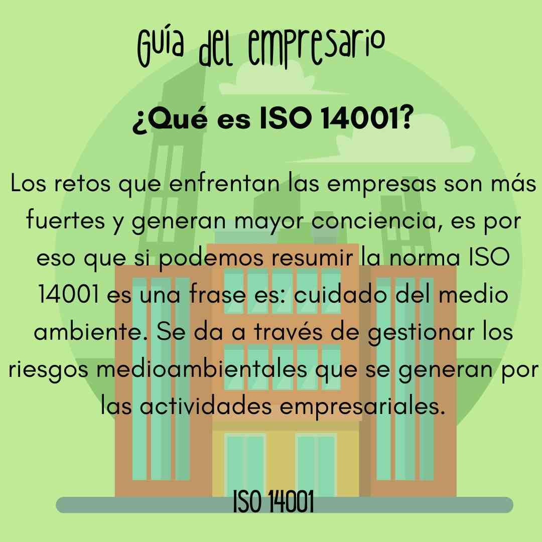 ¿Qué es ISO 14001?