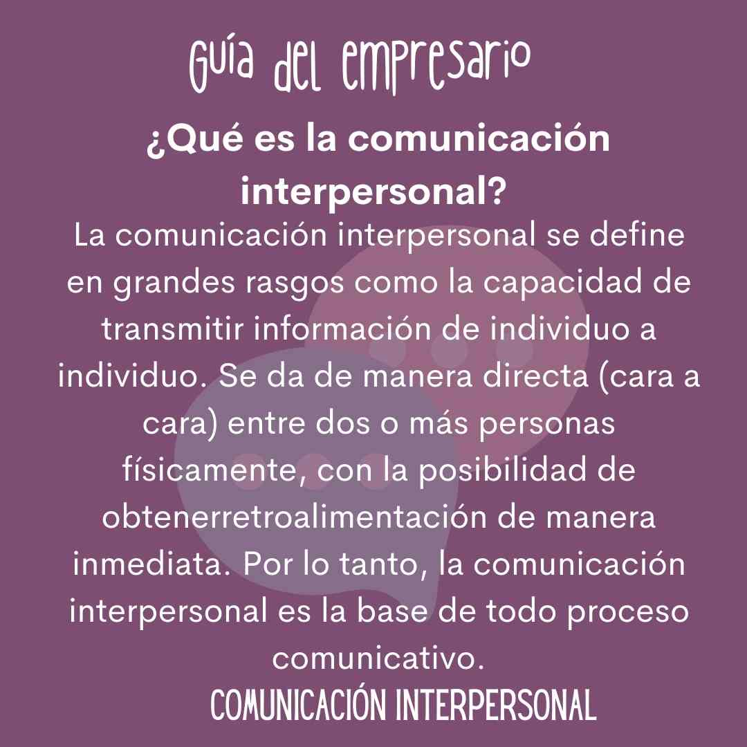¿Qué es la comunicación interpersonal?