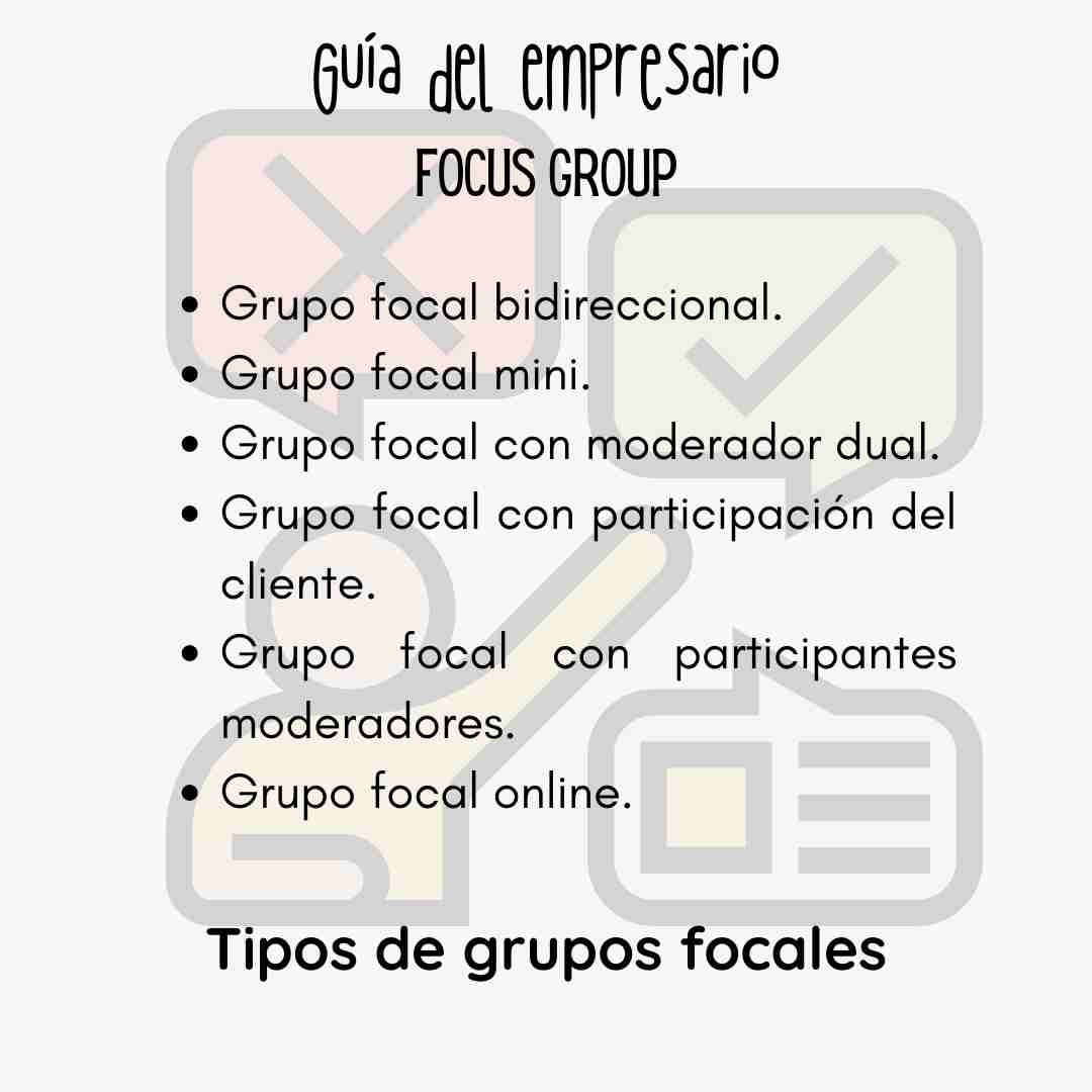 Tipos de grupos focales
