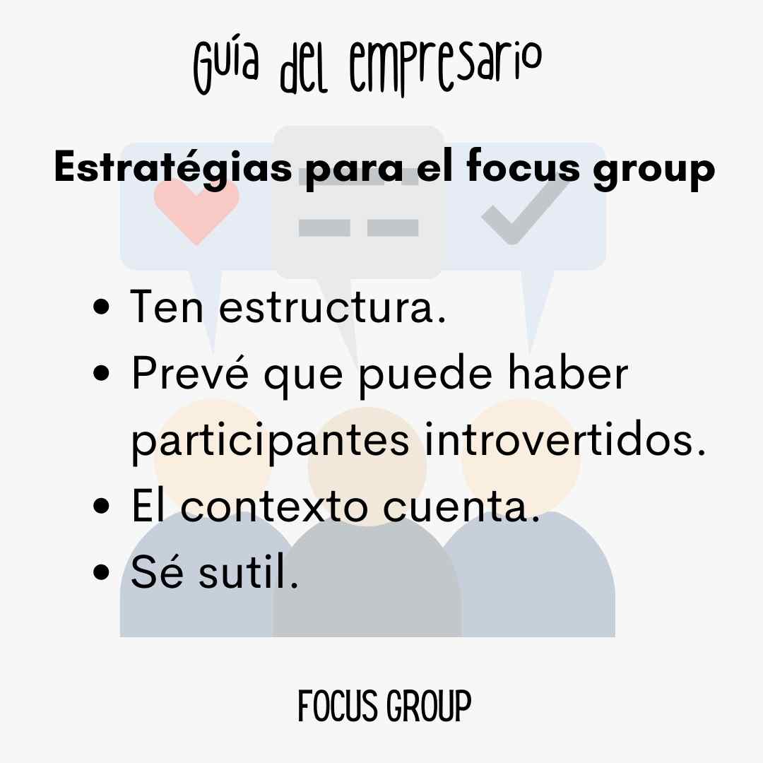 Estratégias para el focus group