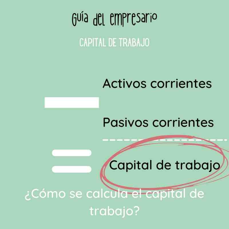 ¿Cómo se calcula el capital de trabajo?