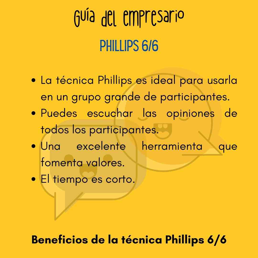 Beneficios de la técnica Phillips 6_6
