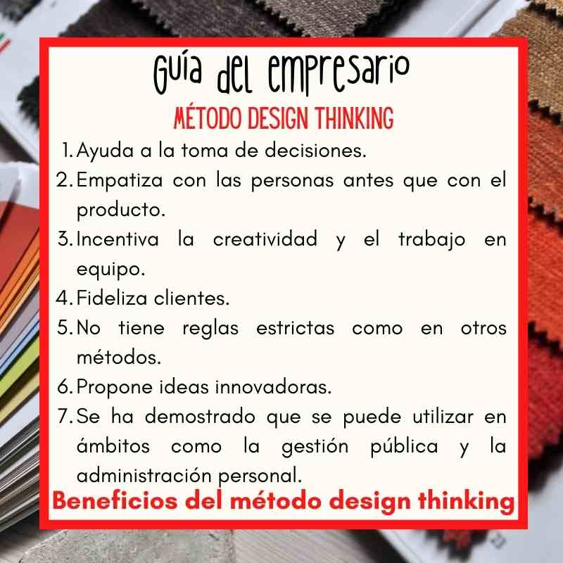Beneficios del método design thinking