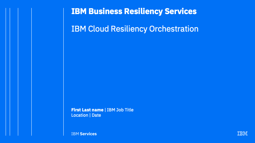 Ejemplo de presentación ejecutiva de IBM